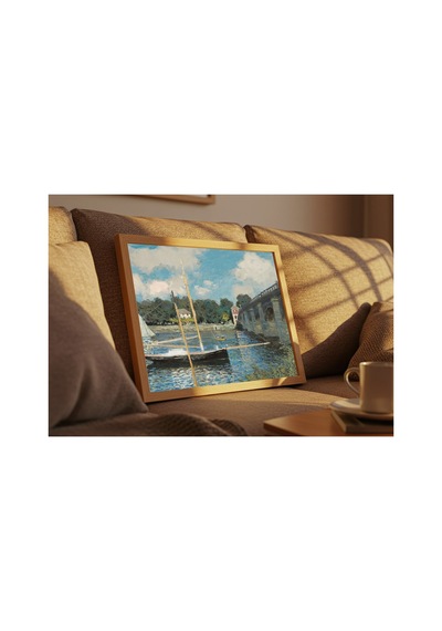 Monet Argenteuil Köprüsü Çerçevesiz Poster 30x42 Cm A3 Tablo Empresyonist Duvar Dekoru