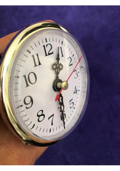 Geçme Saat 8cm Sarı Altın - Plastik Kasa Gömme Saat Sarı