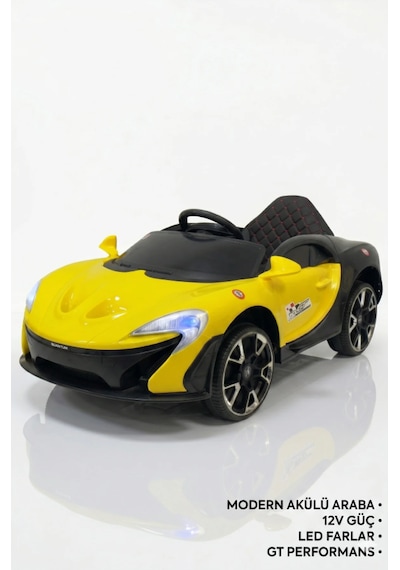 Quantum Gt 12 Volt Akülü Araba Uzaktan Kumandalı Spor Çocuk Arabası Sarı