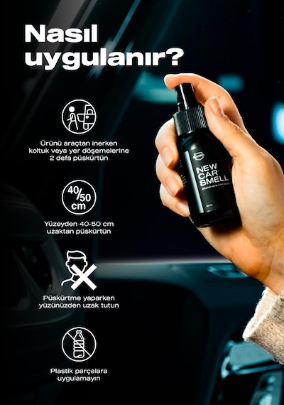 Nasiol New Car Smell Yeni Araç Kokusu-Araç içi Koku -50ml-Ferahlatıcı Oto Kokusu/Parfümü