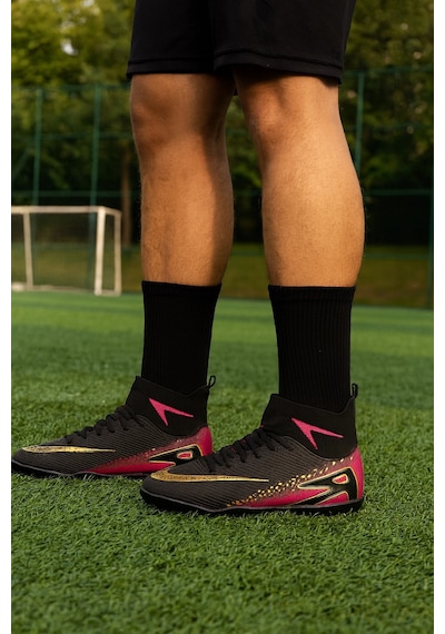 Çoraplı Superfly Halı Saha Futbol Ayakkabısı Siyah