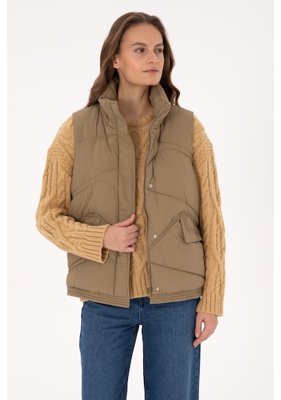 U.s. Polo Assn. Kadın Açık Haki Yelek Dokuma 50308091-vr183 Acık Hakı