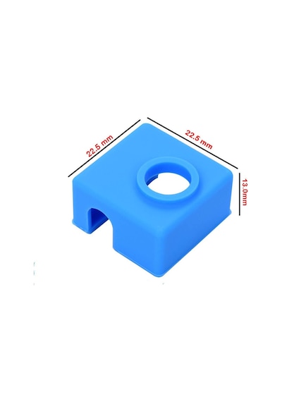 Koodmax E3D-V6 MK7 / MK8 / MK9 Alüminyum Isıtıcı Blok Silikon Kılıfı - Mavi