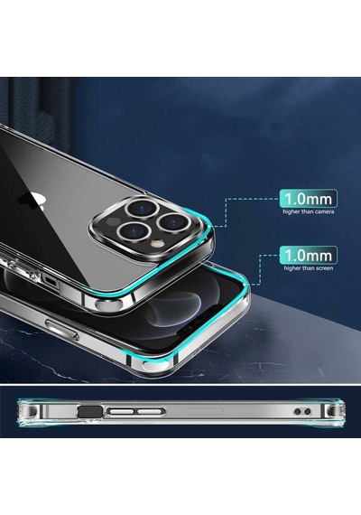 Apple Uyumlu iPhone 14 Pro Kılıf Forst Köşeleri Airbagli Şeffaf Kılıf Renksiz