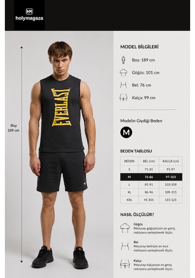Everlast Ever Classics Regular Erkek Atlet Füme Sarı