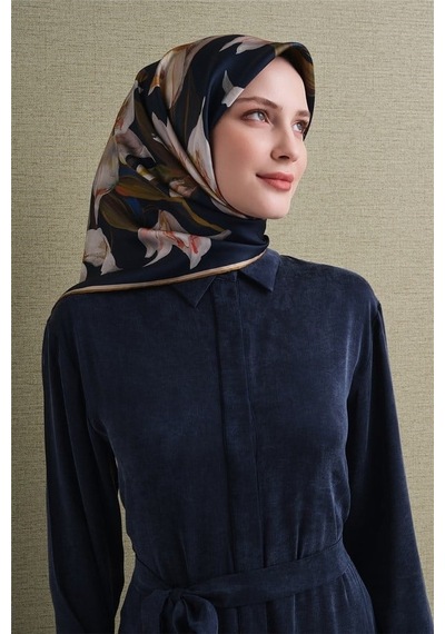 Armine İpek Eşarp 2027 Kış - 9620-04 Lacivert Twill