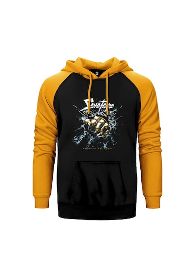 Savatage Power Of The Night Sarı Renk Reglan Kol Kapşonlu Sweatshirt Sarı