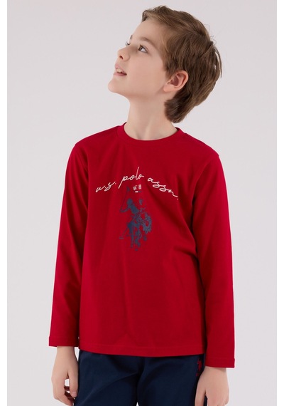 U.S. Polo Assn. U.s. Polo Assn Erkek Çocuk Kırmızı Pijama Takımı Us2233-c-v2