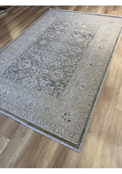 Luxess Halı Alpaca 1191 Yeşil Eskitme Desenli Makine Halısı Çok Renkli