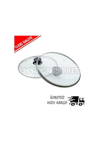Tüm Tencereleriniz Ile Uyumlu Cam Kapak 1 Adet Cam Kapak 24 Cm-24 Cm