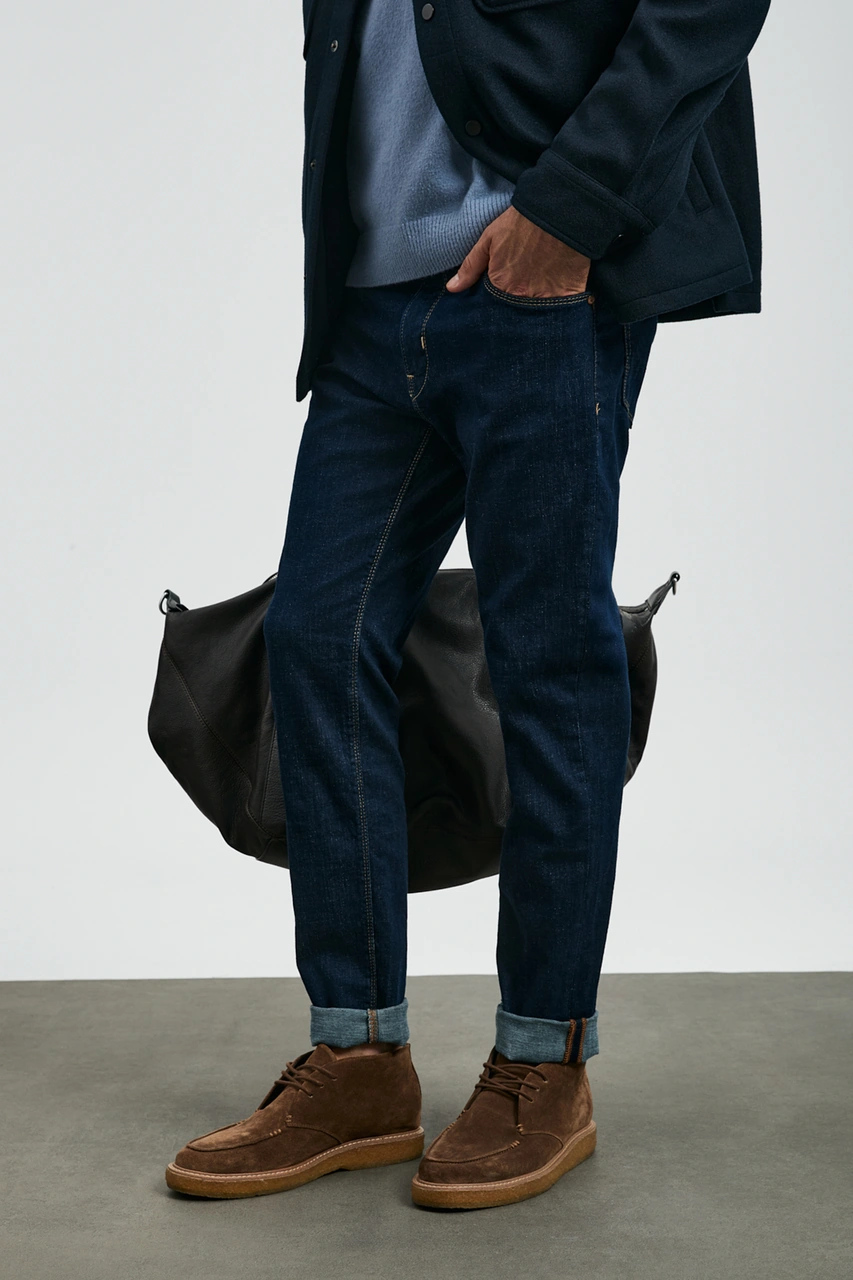 Lufian Sky Smart Jean Erkek Pantolon Slim Fit Mavi Mavi 112200226100300 Mavi