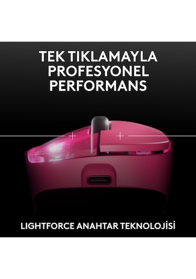 G Pro X Superlıght 2 Dex Lıghtspeed Hero 2 32k Dpı Sensör Kablosuz Oyuncu Mouse - Pembe Diğer