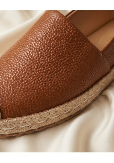 Futsishoes Lucıa Taba Hakiki Deri Dikiş Detaylı Kadın Espadril