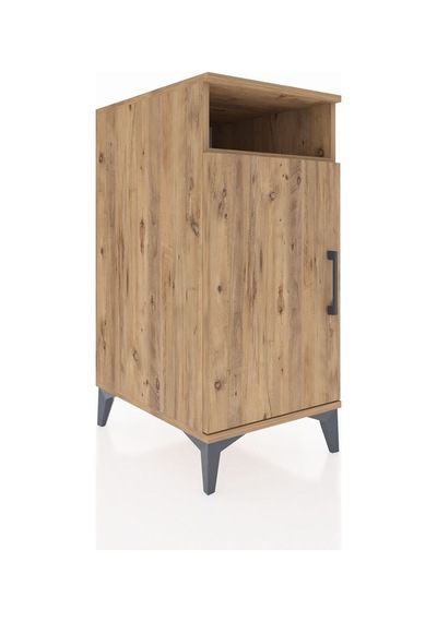 Kronos Komodin 3 Raflı Tek Kapaklı 44x59x96 Çam-çam Atlas Çam