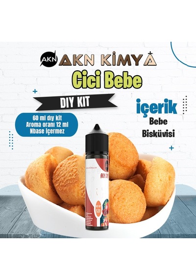 Cici Bebe Dıy Kit Bebe Bisküvisi Gıda Aroması %20 Oranda Aroma İçerir Hazır Değildir 60ml