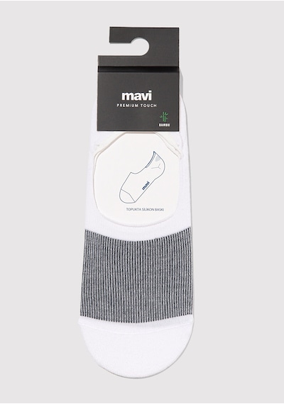 Mavi - Beyaz Babet Çorap 0911399-620 Beyaz