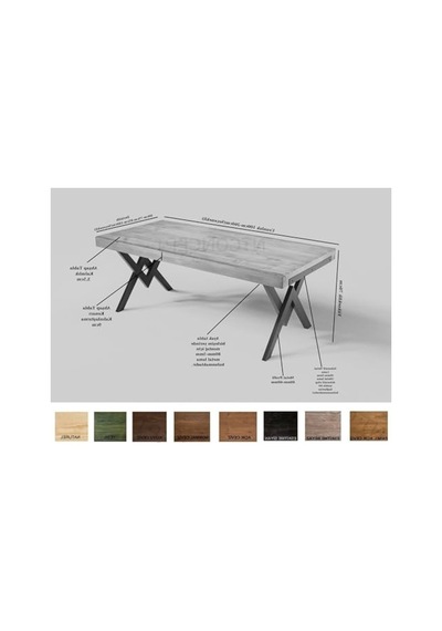 Doğal Ahşap Yemek Masası, 85 X 120 Cm Ölçülerinde Açık Ceviz