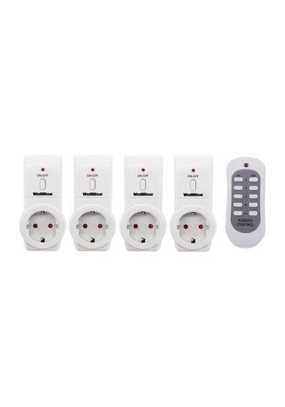 Priz 4'lü Uzaktan Kumandalı Priz 4+1 3680w Çocuk Korumalı
