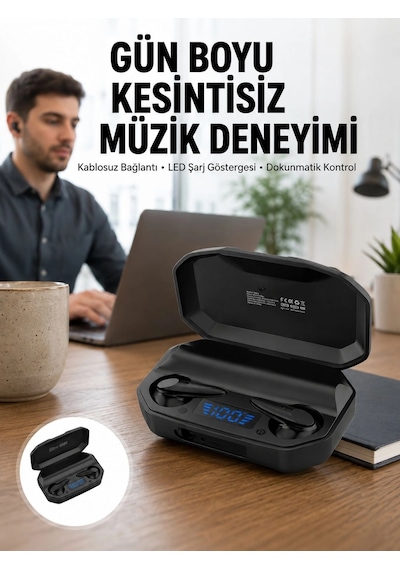 Bay Kulaklık Bluetooth 5.2 Kablosuz Kulakiçi Rgb Işıklı Çift Mikrofonlu Yeni Nesil Najmaddin