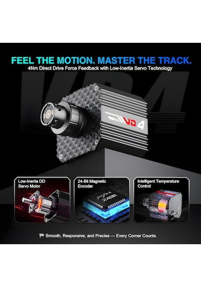 Pxn Vd4 Direct Drive Sim Racing Seti 4nm W As Direksiyon, Pd Hm Pedal, Masa Kelepçeli, Pc Uyumlu Profesyonel Yarış Paketi