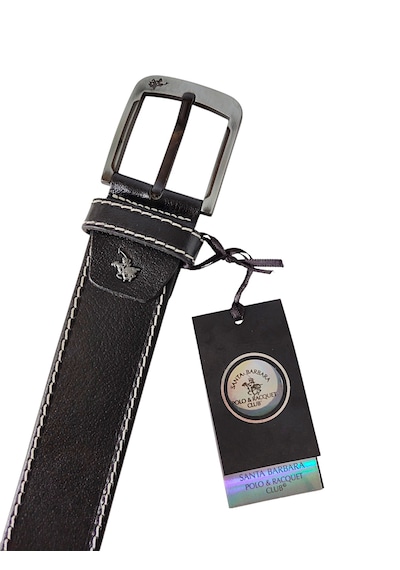 Santa Barbara Polo Racquet Club Santa Barbara Polo & Racquet Cllub Siyah Deri Erkek Kemer.4,5 Cm Siyah