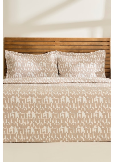 Kaşmir Home Breeze Çift Kişilik Yatak Örtüsü Takımı Bej Bej