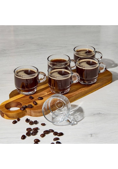 Lavv 6'lı Espresso Fincanı - Şeffaf - 91 Ml Çok Renkli