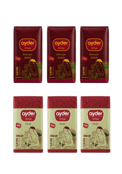 Ayder Timya Gold & Filiz Siyah Çay Avantajlı Paket 6'lı