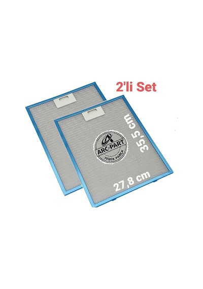 Alveus 27,8x35,5 Cm Davlumbaz Alüminyum Filtre - 2'li Set