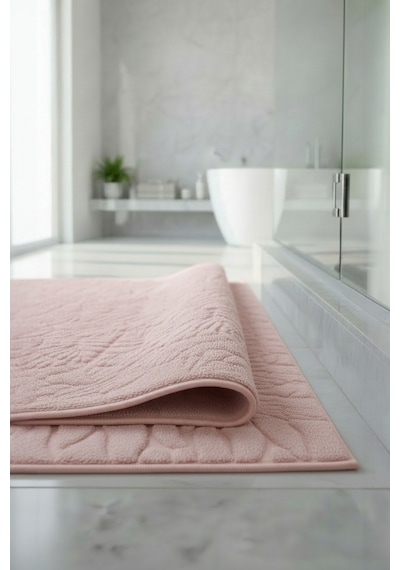 Zayn Pudra Ayak Havlusu - 70x130cm, 790gr, %100 Pamuk, Spa Ve Otel Banyo Paspası, Günlük Kullanıma pudra