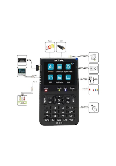Satlink Sp-2100 3.5 Görüntülü Hd Uydu Yön Bulucu