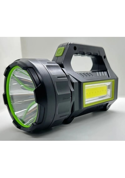 Ps-t95 10w Uzun Menzilli Solar Panelli Usb Çıkış S.o.s Lu Ultra Güçlü Ledli Şarjlı Feneri Siyah