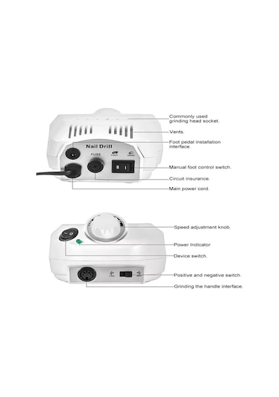 Elektrikli Profesyonel Freze Tırnak Törpü Manikür Pedikür Makinesi Nail 85w 35000 Rpm