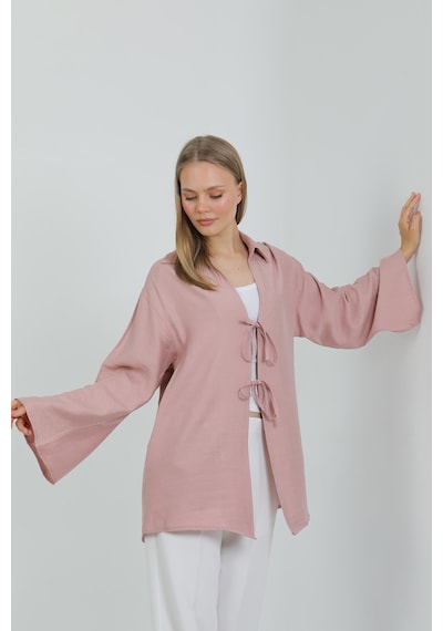 Doğal Viskon Kumaş Cepli Bağcıklı Kadın Kimono 1167 Hafif, Dökümlü, Akışkan, Yazlık Model Gülkurusu Doğal Viskon Kumaş Cepli Bağcıklı Kadın Kimono 1167 Hafif, Dökümlü, Akışkan, Yazlık Model Gülkurusu