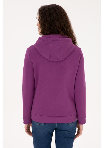 U.S. Polo Assn. Kadın Menekşe Kapüşonlu Basic Sweatshirt 50307711-VR037
