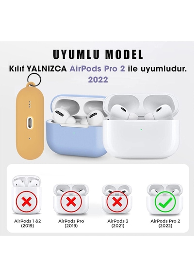 Airpods Pro 2.nesil İçin Kılıf Litchi Texture Siyah Airpods Pro 2. Nesil İle Uyumlu Kılıf - Siyah