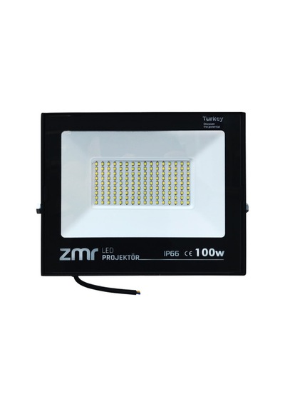 Zmr 100 Watt Beyaz 6500K IP66 150° Işık Açısı 220 Volt Siyah Slim