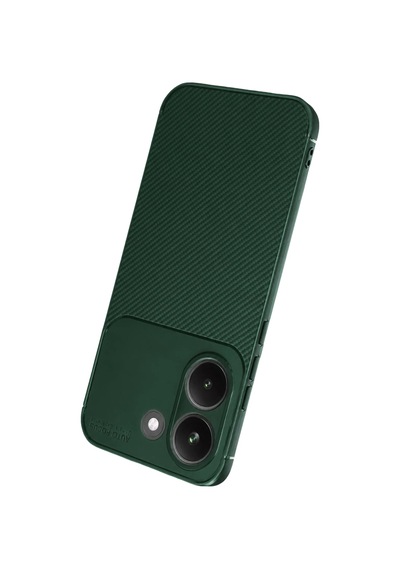 Xiaomi Poco X8 Pro Uyumlu Auto Focus Karbon Kapak - Koyu Yeşil