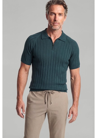 Bisse Haki Reglan Kol Polo Yaka Fermuarlı Pamuk Yazlık Triko Tr24y24103 D49