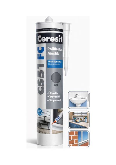 Cs 51 Fc Poliüretan Mastik Gri 280 Ml