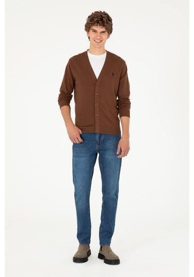 U.s. Polo Assn. Erkek Kahverengi Hırka Triko 50293531-vr029 Kahverengi