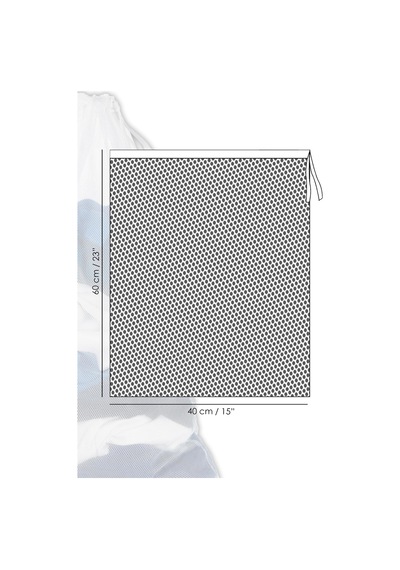 3'lü İpli Çamaşır Yıkama Filesi Seti - Koruyucu Çamaşır Yıkama Torbası 40x60 Cm Beyaz