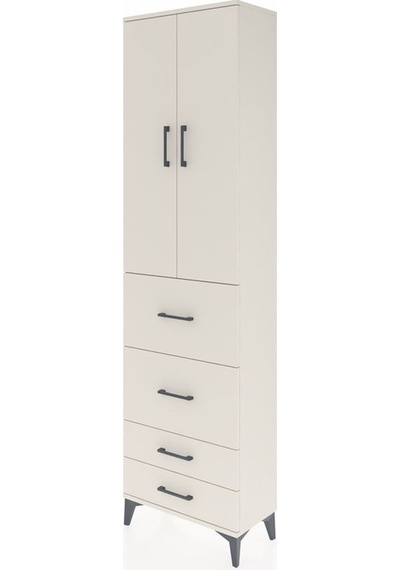 Arges Dolap 3 Raflı 4 Çekmeceli 2 Kapaklı 60x30x221 Aytaşı-aytaşı Aytası