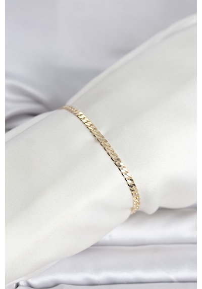 Cm 14k Gold Renk Zincirli Model Kadın Bileklik Çok Renkli