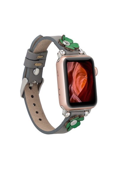 Apple Watch Uyumlu Deri Kordon Clover 38-40-41mm St Rst9