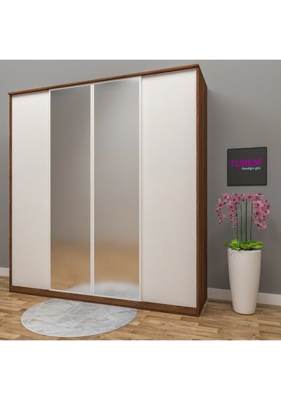 Rudy Aynalı Gardırop Mdf Sis Gri Rudy Aynalı Gardırop Mdf Sis Gri