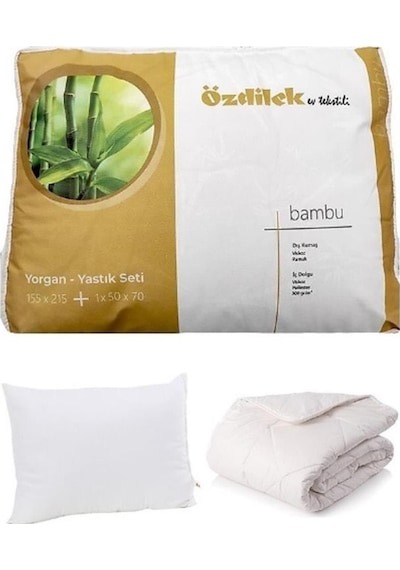 Özdilek Tek Kişilik Bambu Yorgan Yastık Set
