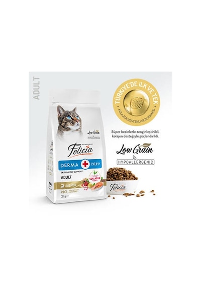 Hypoallergenic Somonlu Düşük Tahıllı Yetişkin Kedi Maması 2 Kg