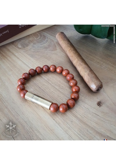 Les Fines Lames Punch Bileklik Brass Kırmızı Jasper -  S