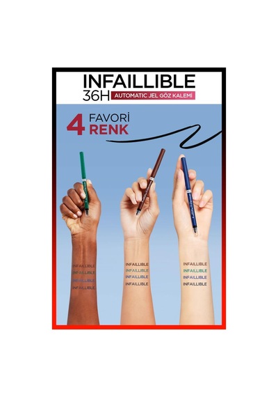 L'Oreal Paris Infaillable Automatic Jel Göz Kalemi Zümrüt Yeşili